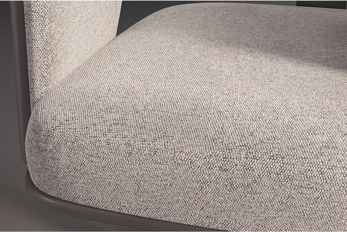 White Bouclé Fabric Task Chair Z6364