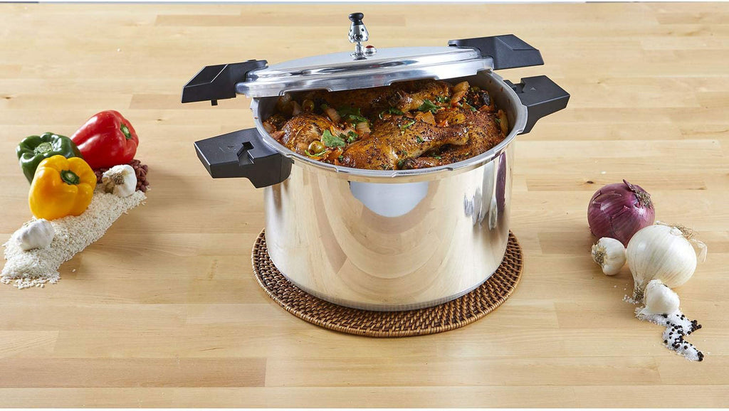 16Qt Jumbo Stovetop Pressure Cooker With Regulator And Side Handles Z42030