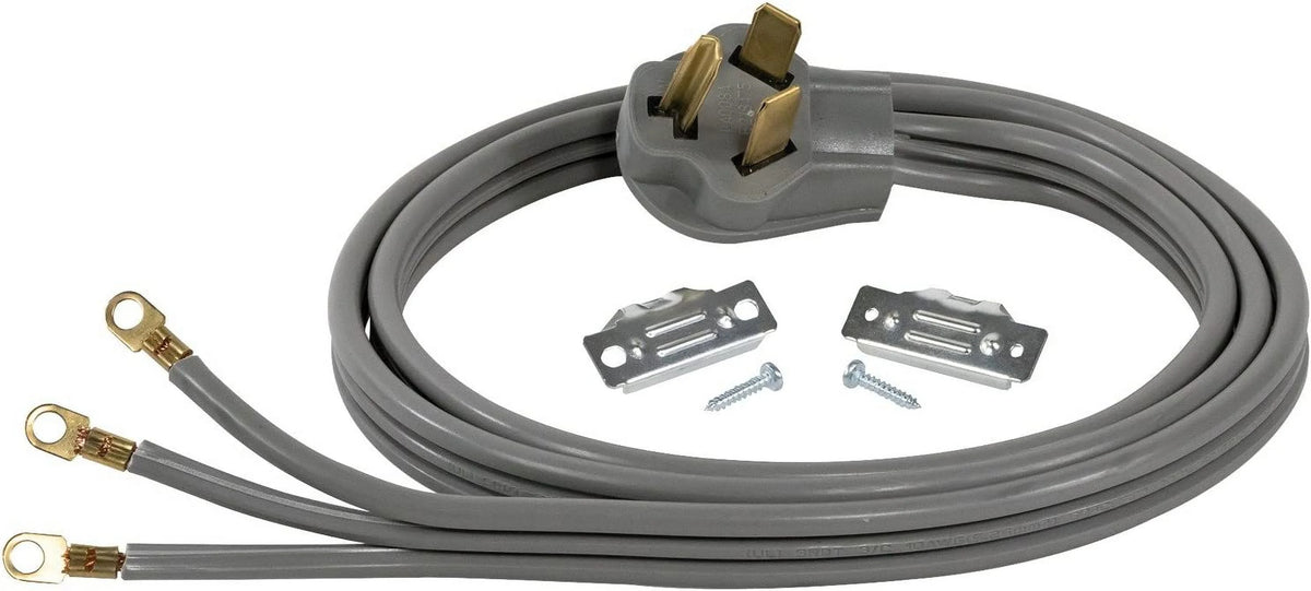6 Foot 30-Amp Dryer Cord with 3 Eyelet Connectors A7618