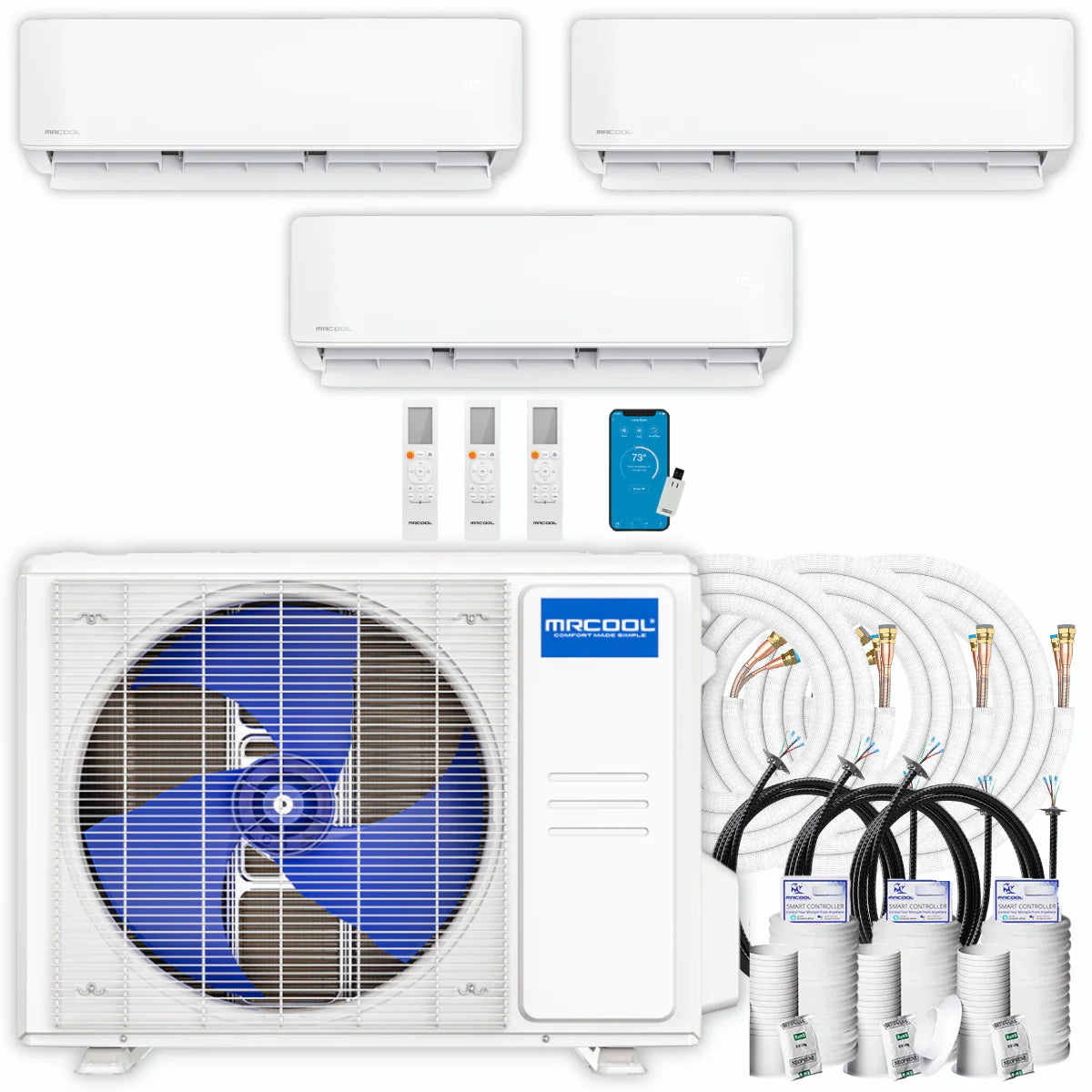 39,000 BTU 3 Zone Ductless Air Conditioner and Heat Pump U609