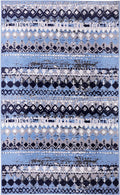 Light Blue Geometric Pattern Rug D500