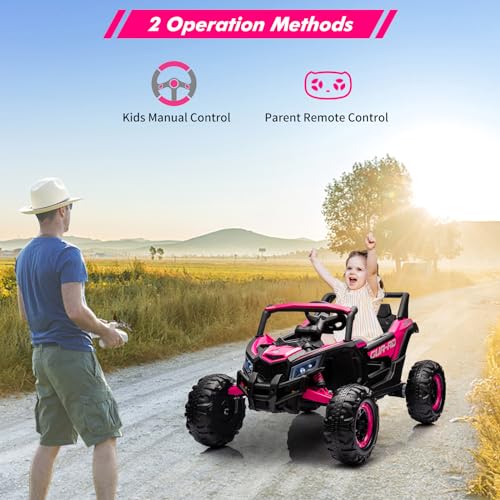 24V Battery Powered Electric UTV Car with Remote Control, Spring Suspension, 200W Motor, Metal Frame, LED Lights C382