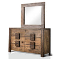 Brown Solid Wood Dresser and Mirror Q663083