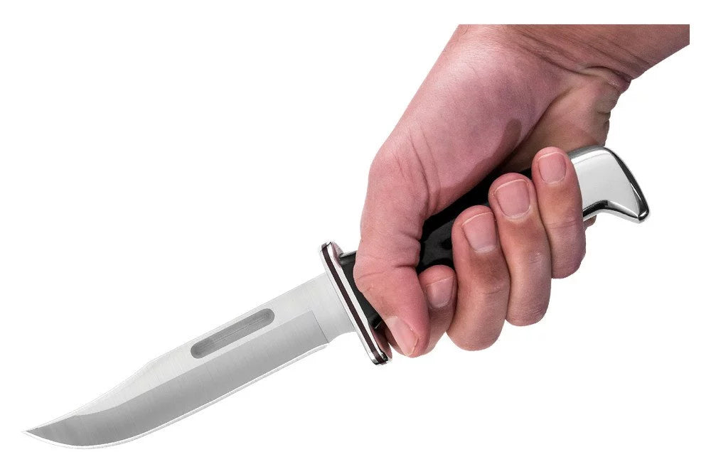 Black Fixed Blade Knife with Leather Sheath Y581