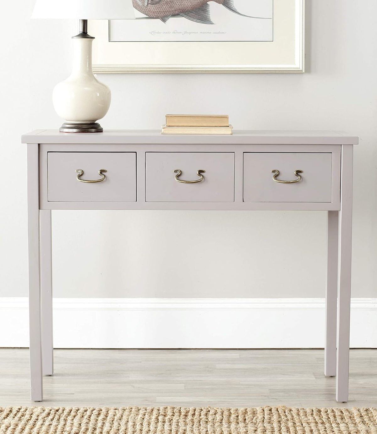 French Grey Console Table B437943