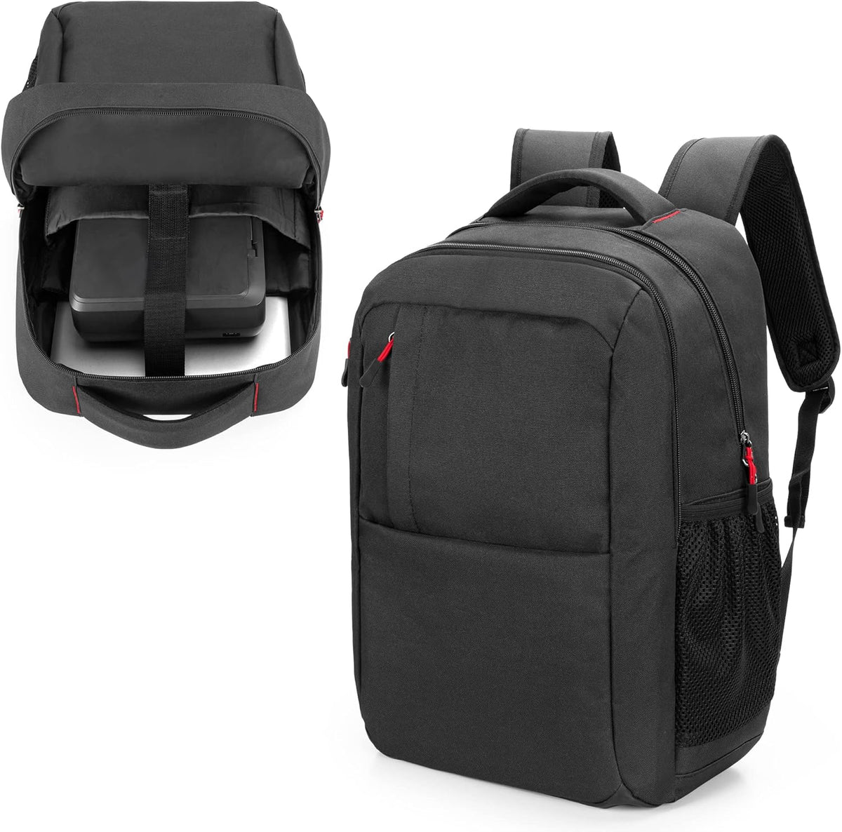 Double-layer Portable Printer Storage Bag with Laptop Layer and Shoulder Strap V17109