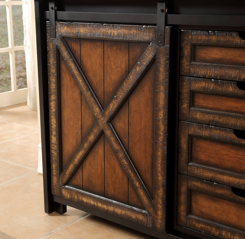 Four Drawer One Sliding Door Media Cabinet F2345