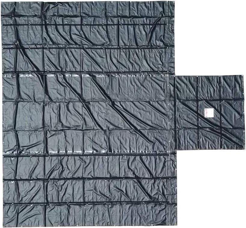 16' x 27' Heavy Duty 18oz Steel Tarp with Flap - Black X486