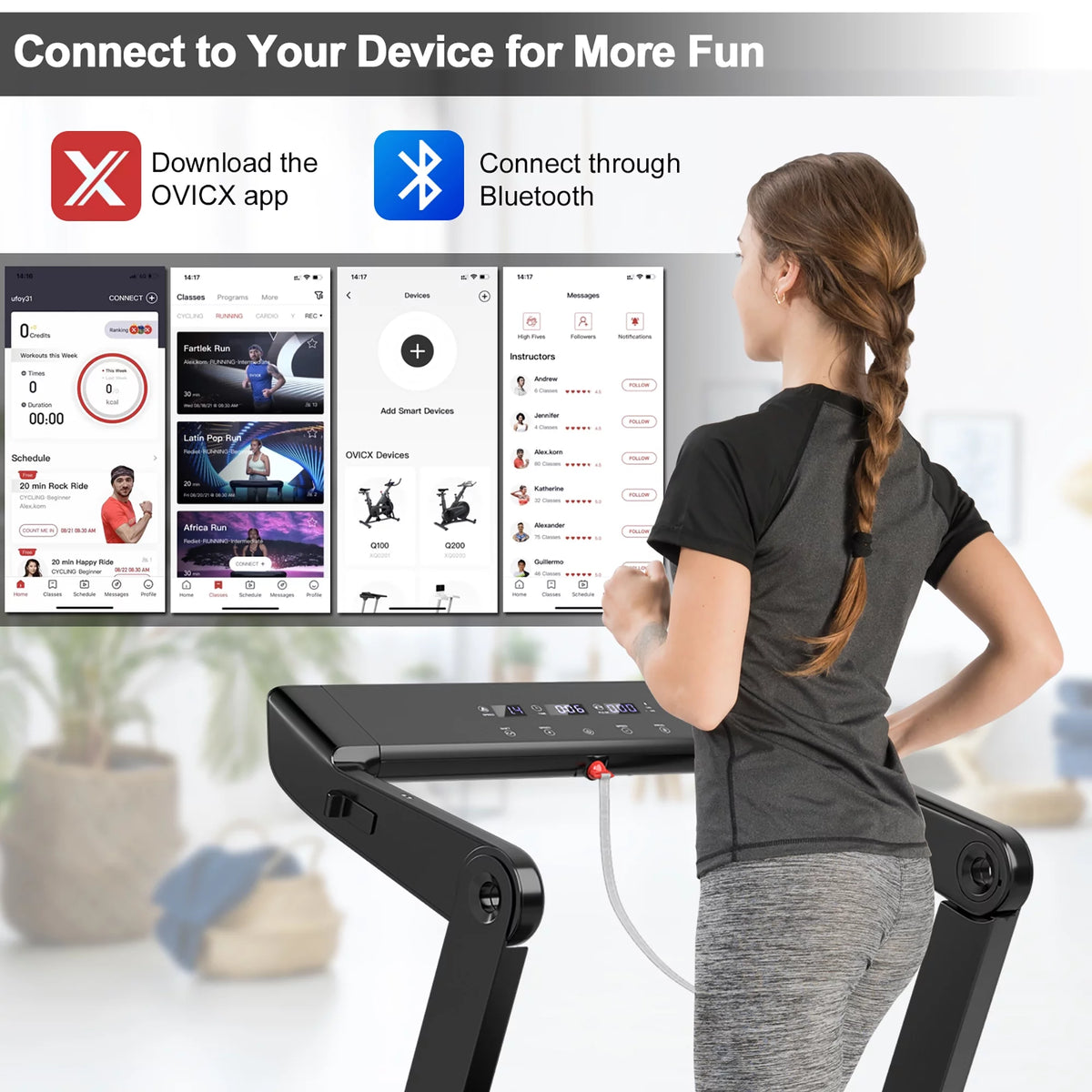 Foldable Electric Treadmill with Bluetooth Black G742152