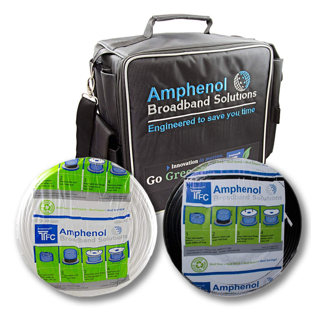 Kit of Service Bag, Reel, and 500' White and Black Cables R80799
