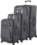 3 PC Spinner Suitcase Set Dark Grey A49650