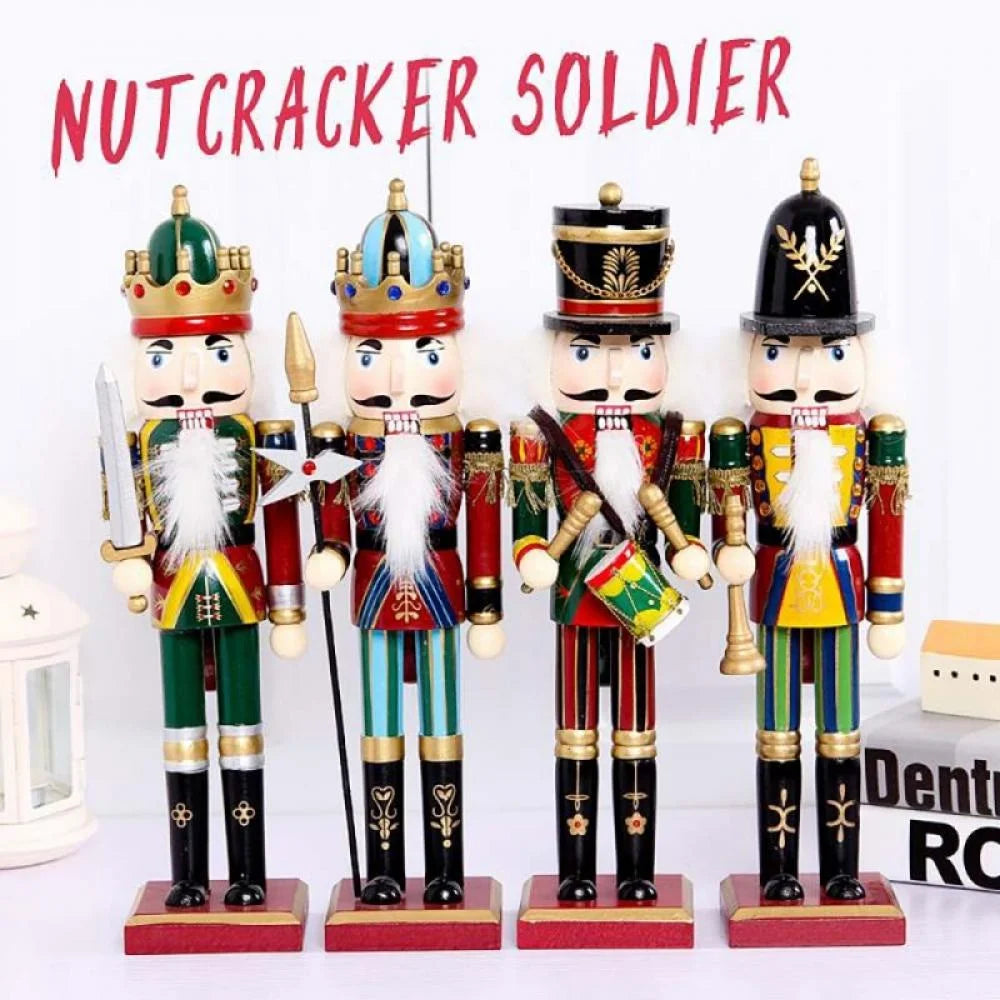 30cm Wooden Nutcracker Soldier Figure Doll X6542
