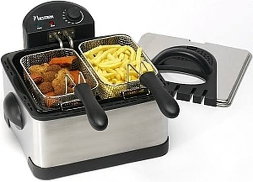 Double 2000W Silver Fryer W8584