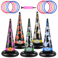 5pcs Inflatable Halloween Witch Hat Ring Toss Game Party Supplies D936