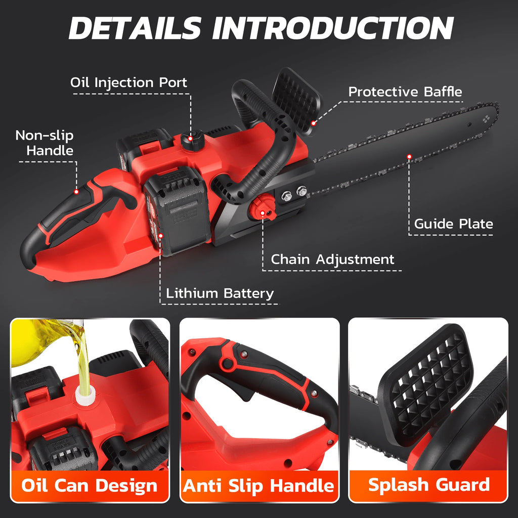 42V Cordless Brushless Chainsaw Kit with 2 Batteries A124853