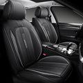 Black-White Waterproof Leather Car Seat Covers Full Set H304