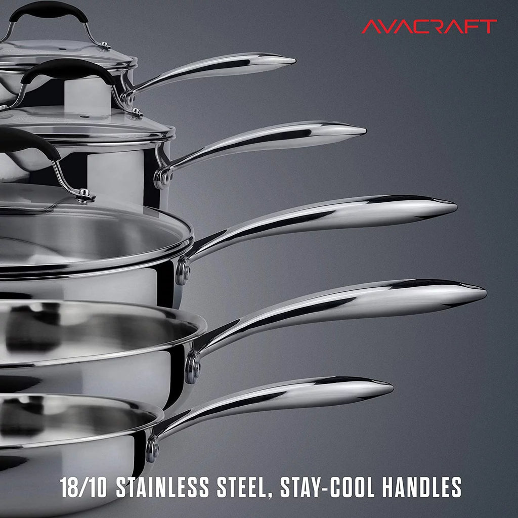 18/10 Stainless Steel Cookware Set 10-Piece V17567