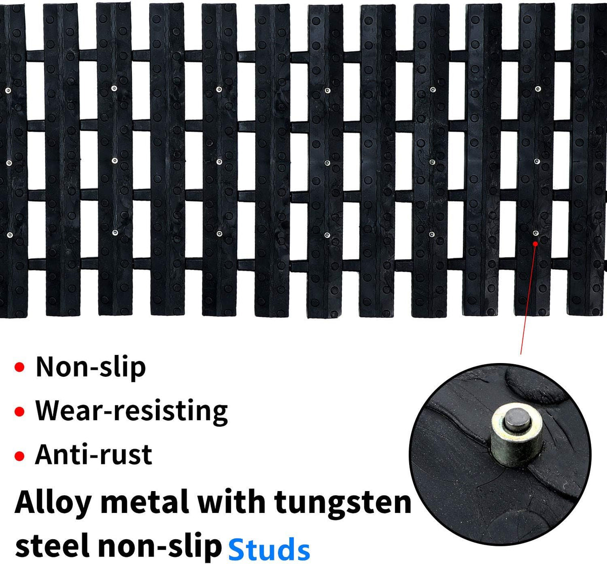Tire Traction Mats Portable for Snow Ice Mud and Sand 2PCS 27.6in H87394