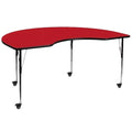 Red Kidney-Shaped Mobile Activity Table C429