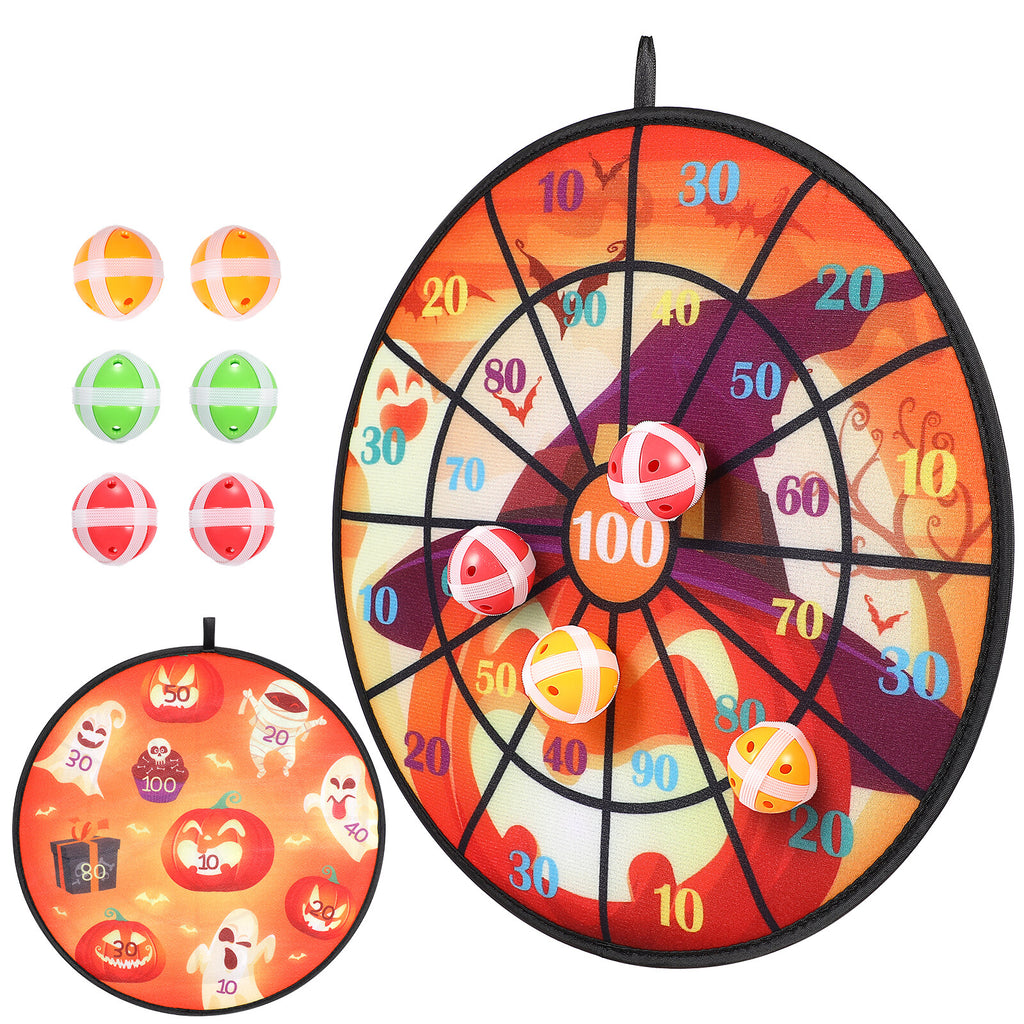 Halloween Themed Dartboard 13.7 Inch with 6 Sticky Balls B834