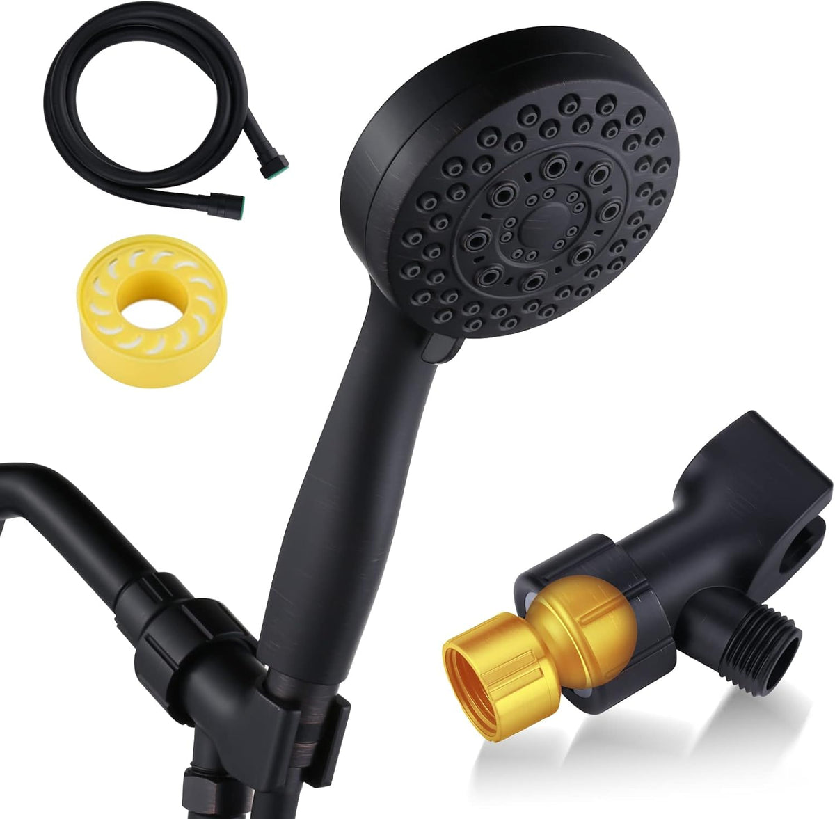 Dual Oil-Rubbed Bronze 2 in 1 Shower Head with Hose, Pack of 2 B386148