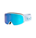 White Metallic Blue Matte Ski Goggles L880