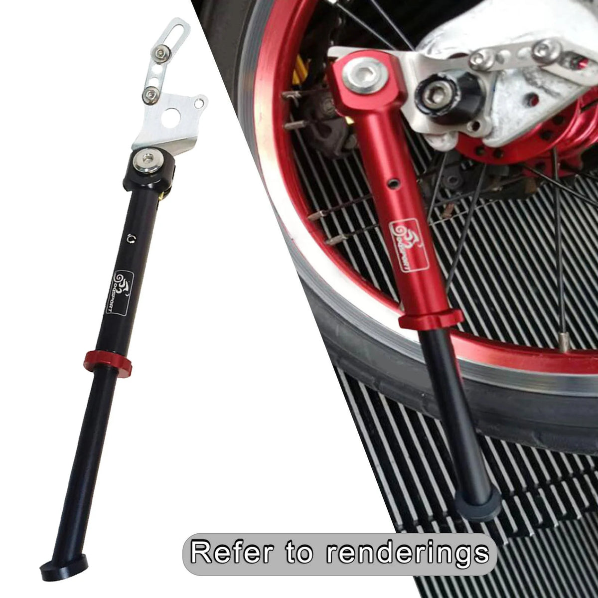 Black Aluminum Alloy Single Leg Bike Kickstand I2771