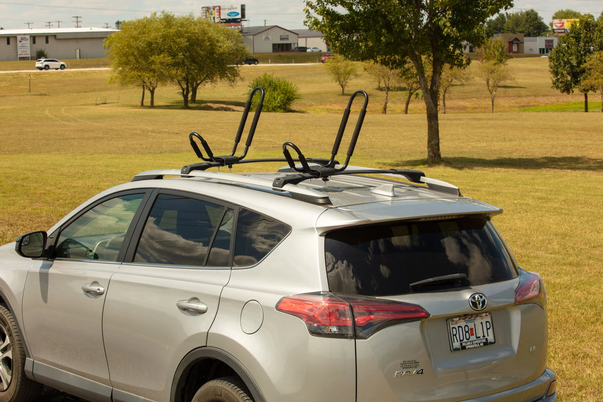 Black Roof-Mounted Kayak Carrier with Straps & Hardware B404