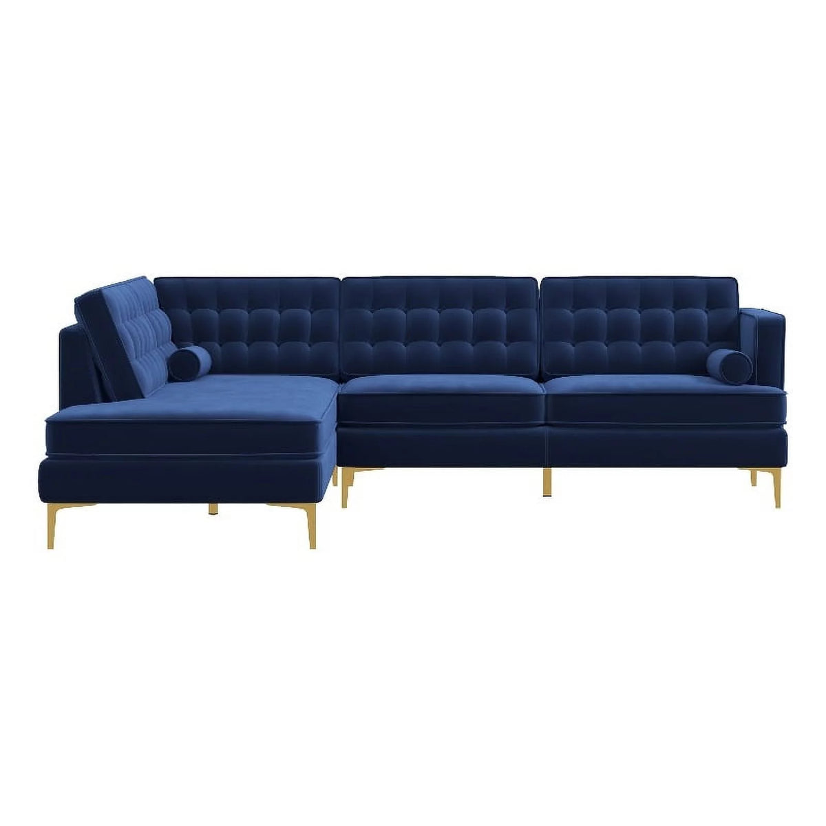 Blue Velvet Left-Facing Sectional W749215