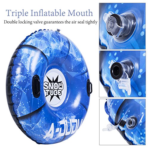 47 Inch Inflatable Snow Sled with Carrying Bag D2813