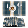 Gold Placemats Set of 6 Rectangle Vinyl Table Mats U3946