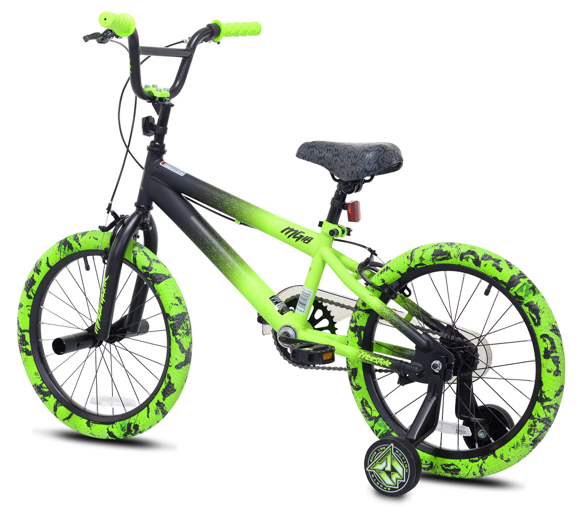 18" Black and Green BMX Bike I23145