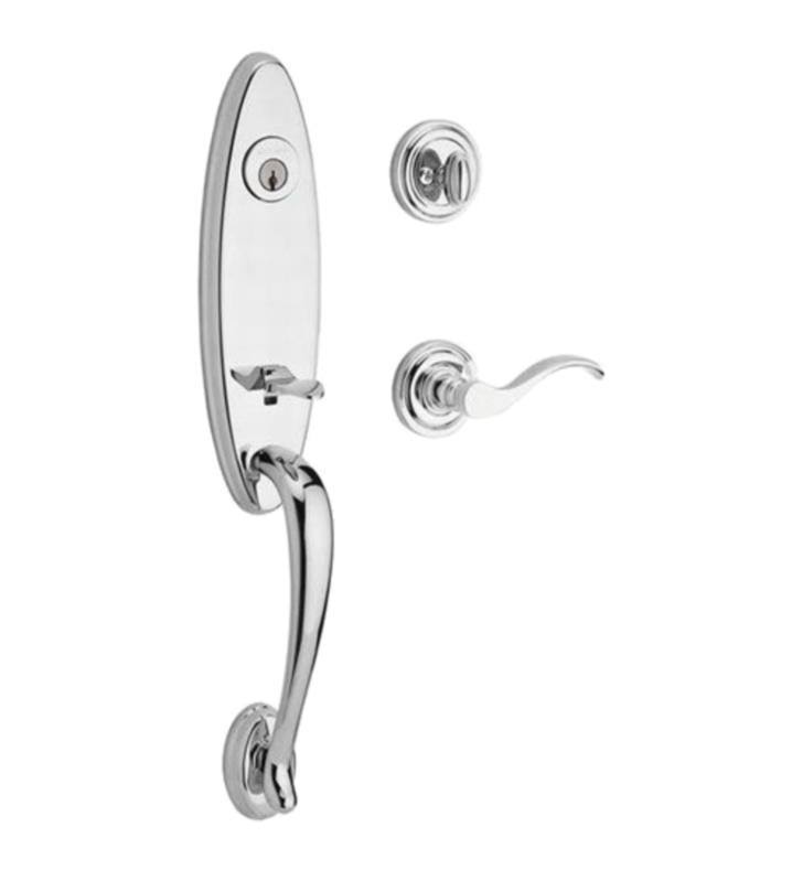 Single Cylinder Handleset with Lever and Round Rose U80869