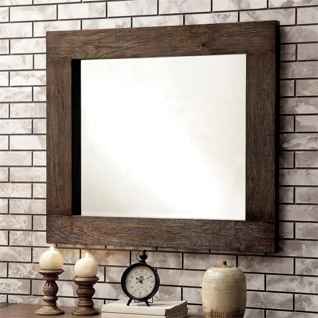 Brown Solid Wood Dresser and Mirror Q663083