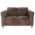 Dark Brown Microsuede Love Seat A5519