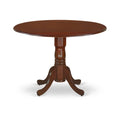 Round Wood Pedestal Table Mahogany Finish O859