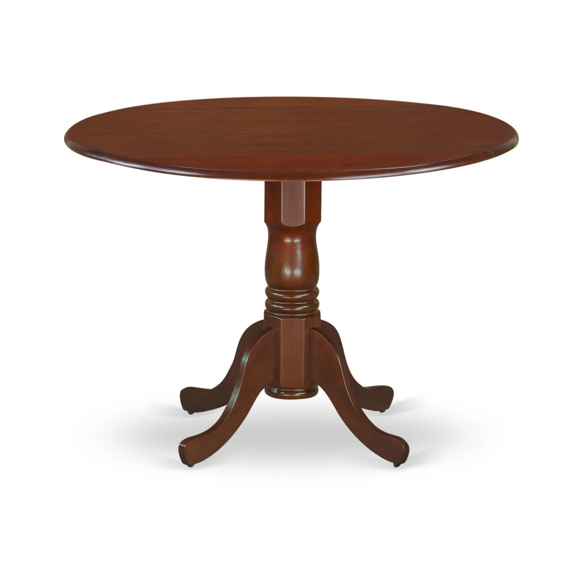 Round Wood Pedestal Table Mahogany Finish O859