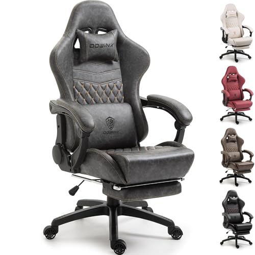 Black Big and Tall Ergonomic Gaming Chair with Footrest and Massage Lumbar Support L23064
