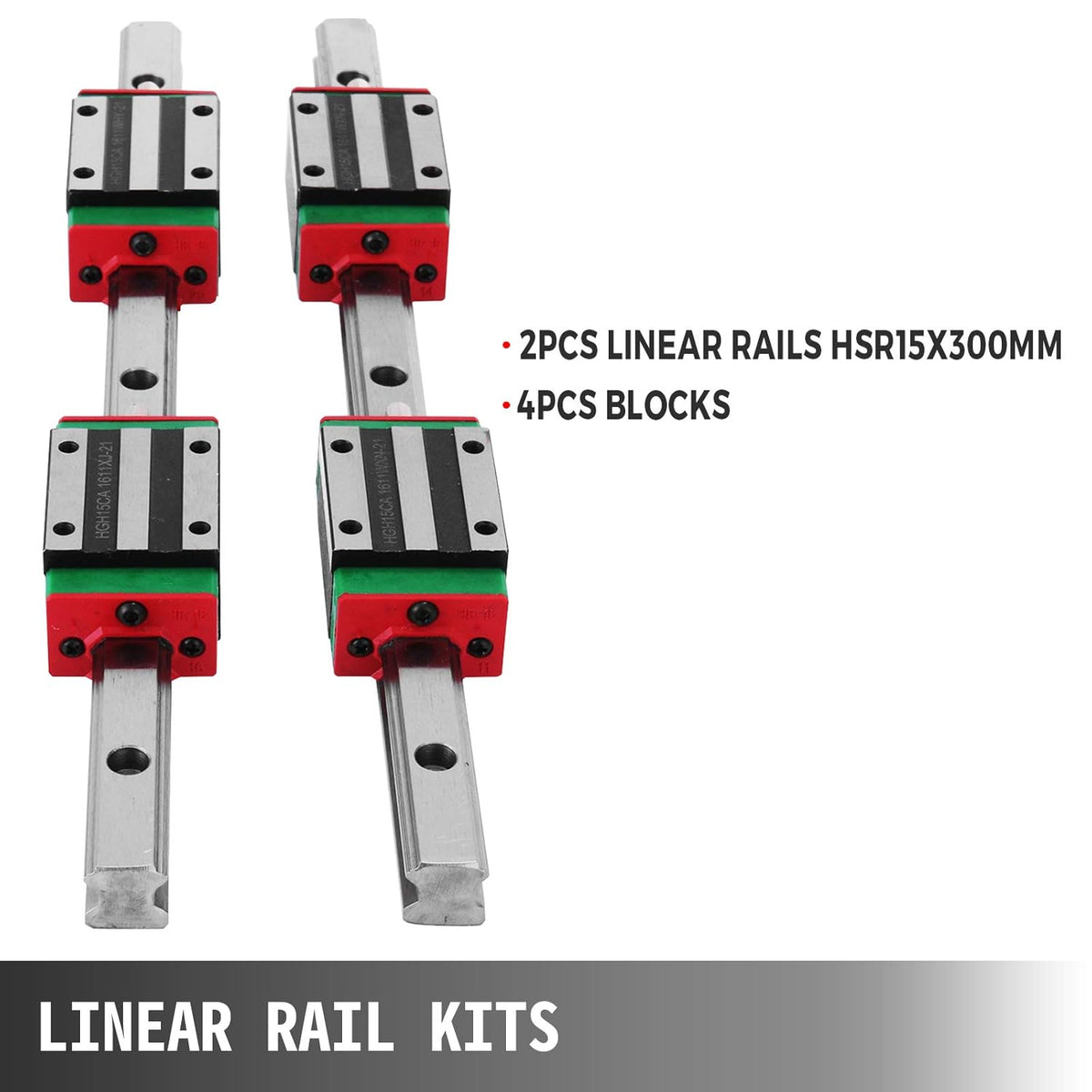 15-300mm Linear Rail with 4X Square Type Carriage Bearing Block M62954