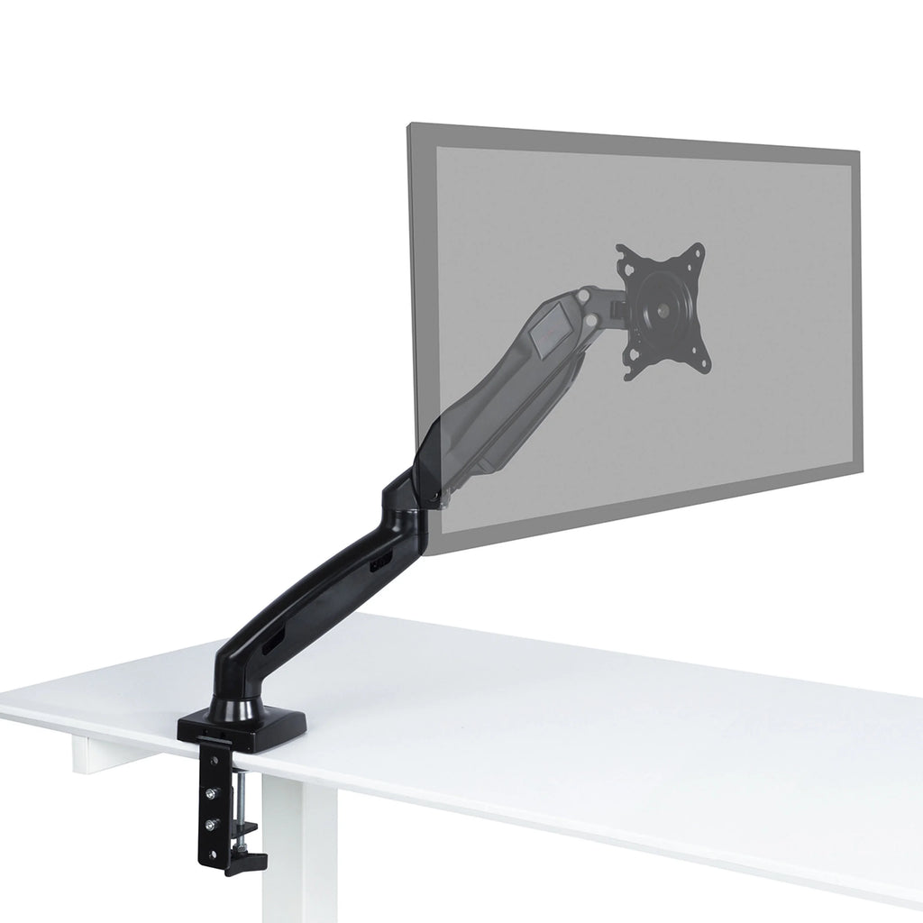 Black Gaming Desk with Gas Spring Desk Mount C580835