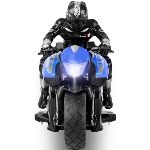 2.4G RC Stunt Motorcycle with Riding Figure 1:10 Scale Green R9816