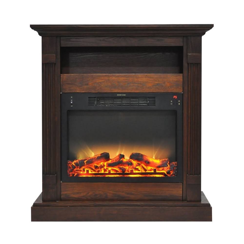 Walnut Mantel Electric Fireplace K900