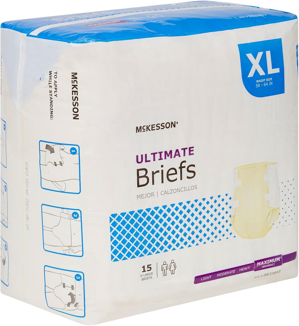 XL Maximum Absorbency Incontinence Briefs, 60 Total H394170