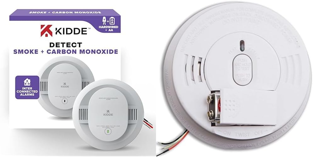 Hardwired Smoke Detector 2-Pack with Battery Backup F5312