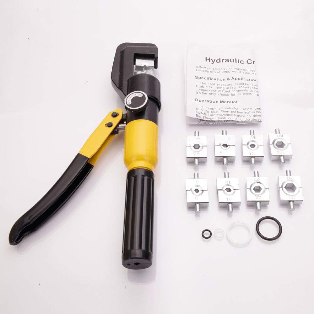 10 Ton Hydraulic Cable Crimper with 9 Dies M94735