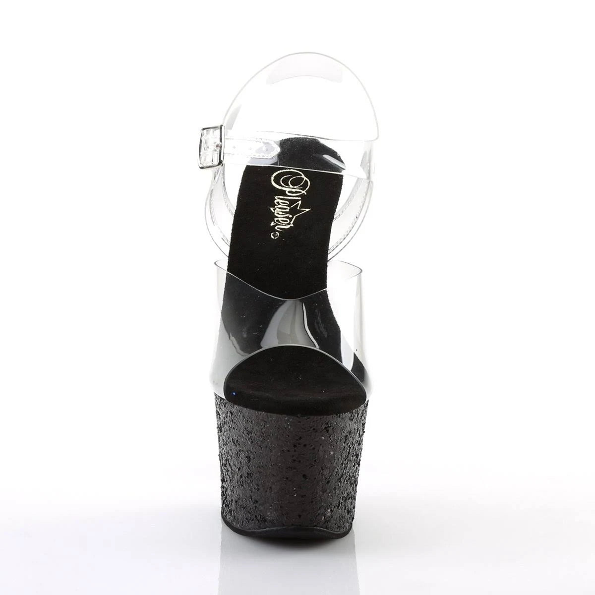 Clear Lavender Glitter Sandals J345064