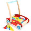 Wooden Baby Walker with Building Blocks 35 PCs A715576