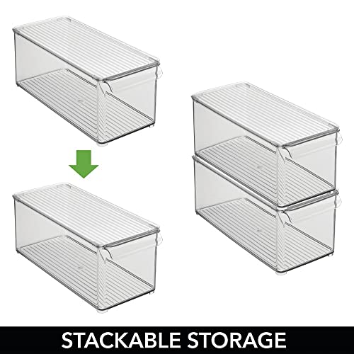 Clear Plastic 2 Pack Food Storage Container Bin with Lid I58764