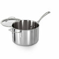 Tri-Ply Stainless Steel 4-1/2-Quart Sauce Pan with Cover T13487