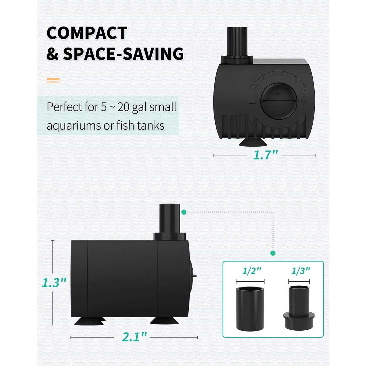 80 GPH Submersible Water Pump 4W Quiet Pump with 6ft Power Cord D505259